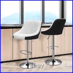 Set of 4 Mix Black & White Model Bar Stool Dining Chair Adjustable Height Seat