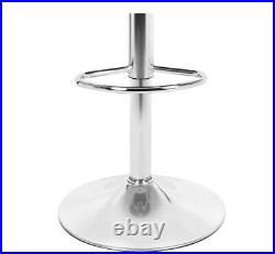 Set of 4 Modern White Bar Stools with Adjustable Height& 360 Swivel + footrest
