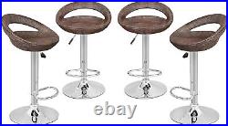 Set of 8 Bar Stools Kitchen Island Wicker Chairs Adjustable Height Pub Stools