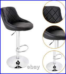 Swivel Adjustable Counter Height Bar Stools Set of 1 PU Leather Bar Counter Stoo