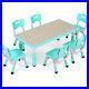 Toddler Table and 6 Chairs Set Adjustable Height Children Play Activity Table US